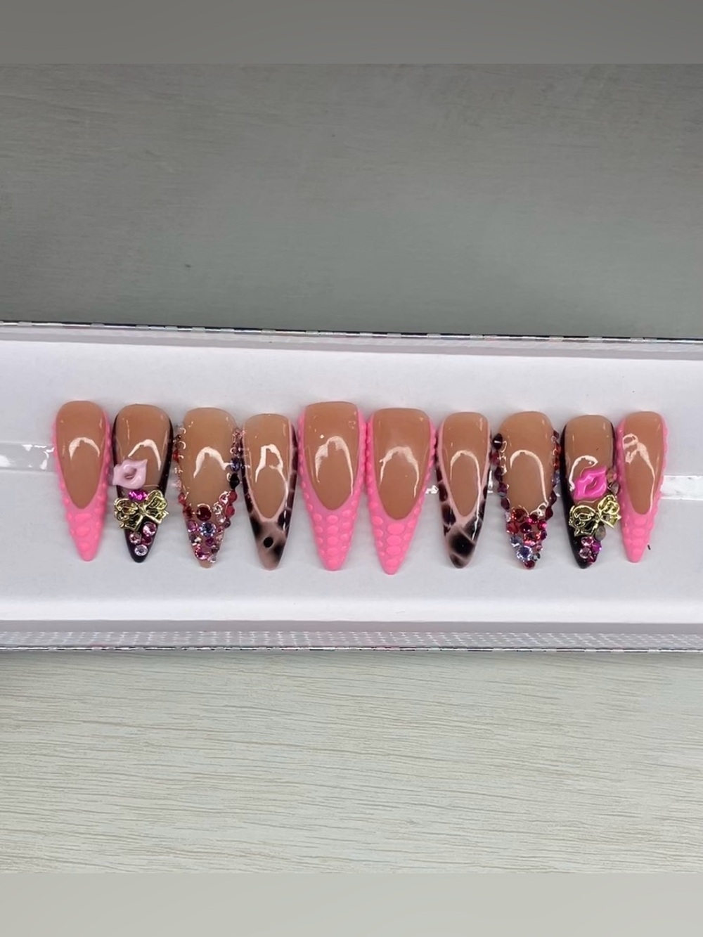 Fancy French Acrylic Press-On Nails